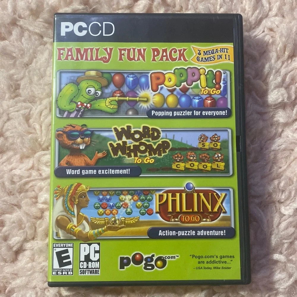 Pogo Family Fun Pack: Vintage Game Poppit! / Word Whomp / Phlinx To Go 2006